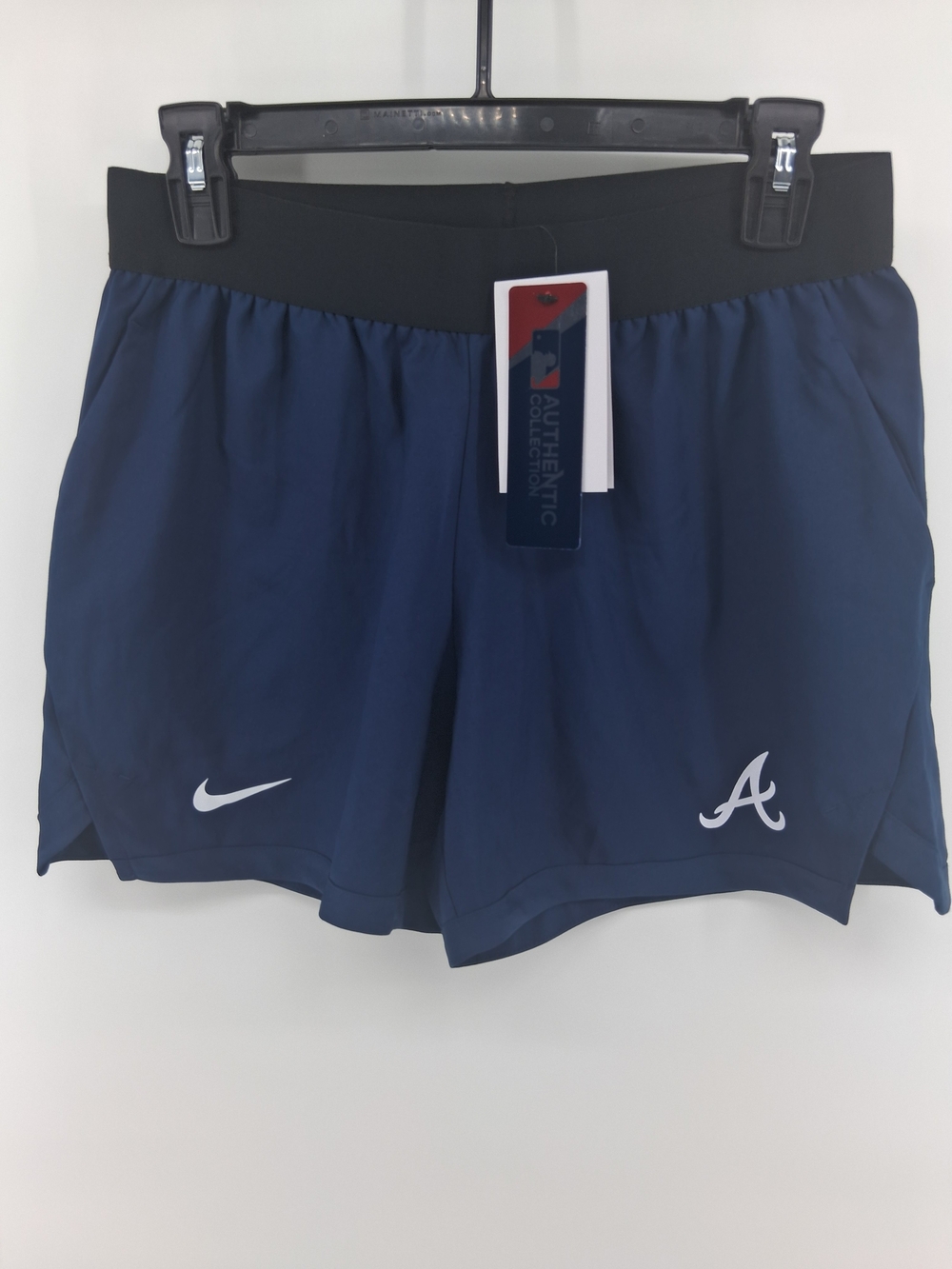 Nike Women's Navy Athletic Shorts with Atlanta 'A' Logo
